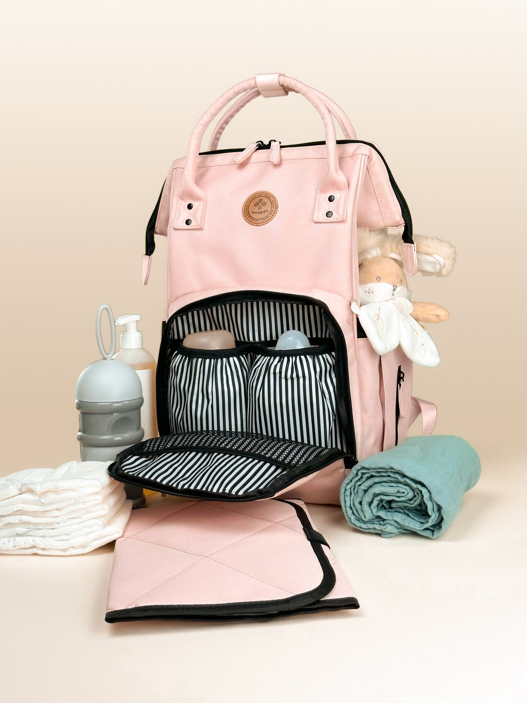 Diaper Bag Backpack Richie Pearly Rose Lenappy