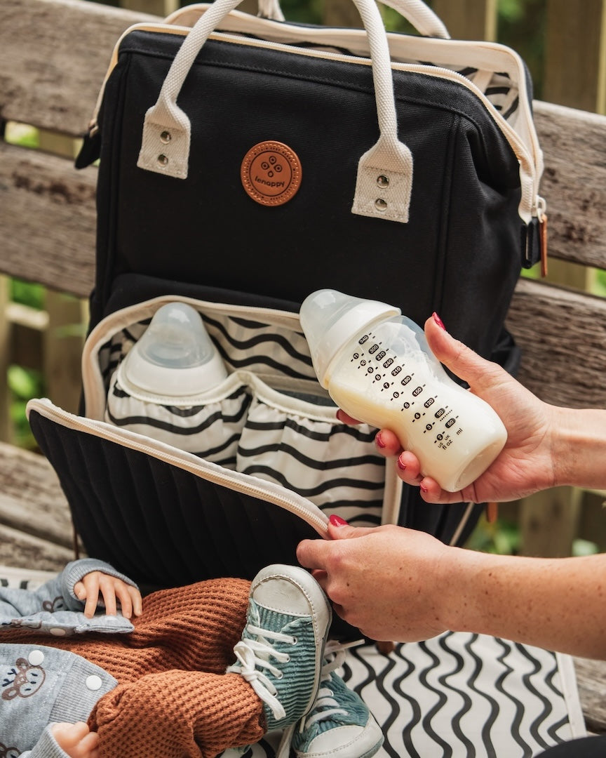 Diaper Backpack | Richie - Black Licorice – Lenappy